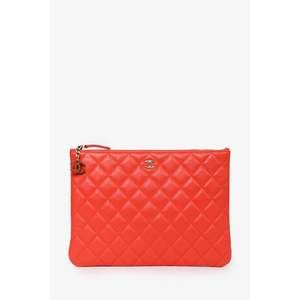 Chanel 2016-17 Coral Leather O-Case